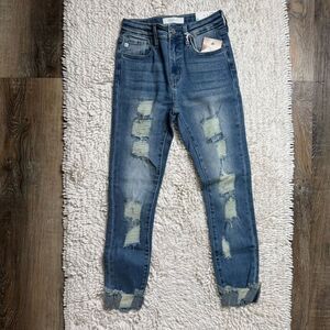 Distressed Blue Jeans for Women
